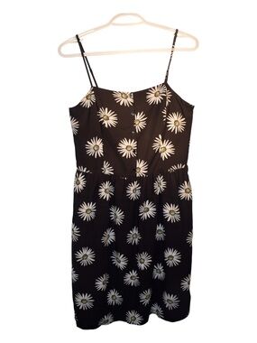 Reitmans Black Daisy Print Sundress - Floral Spaghetti Strap Dress